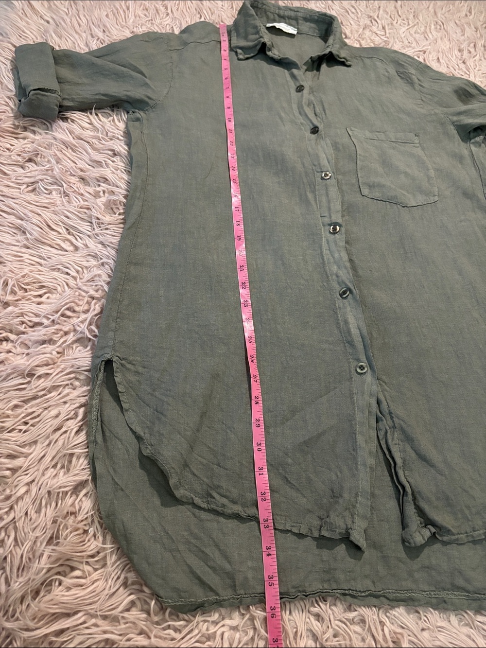 Planet Moda Italian Linen Shirt Dress - Picture 9 of 10
